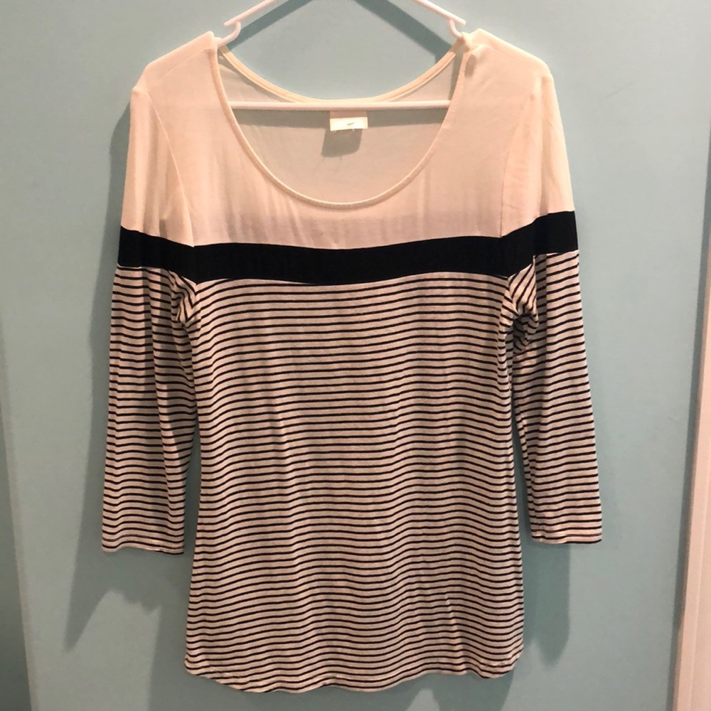 Black and White Long Sleeve Shirt